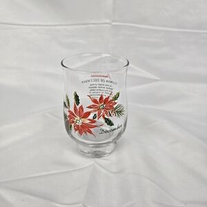 Vintage Brockway Flower of the Month DECEMBER Pointsettia Dominion 10oz Tumbler